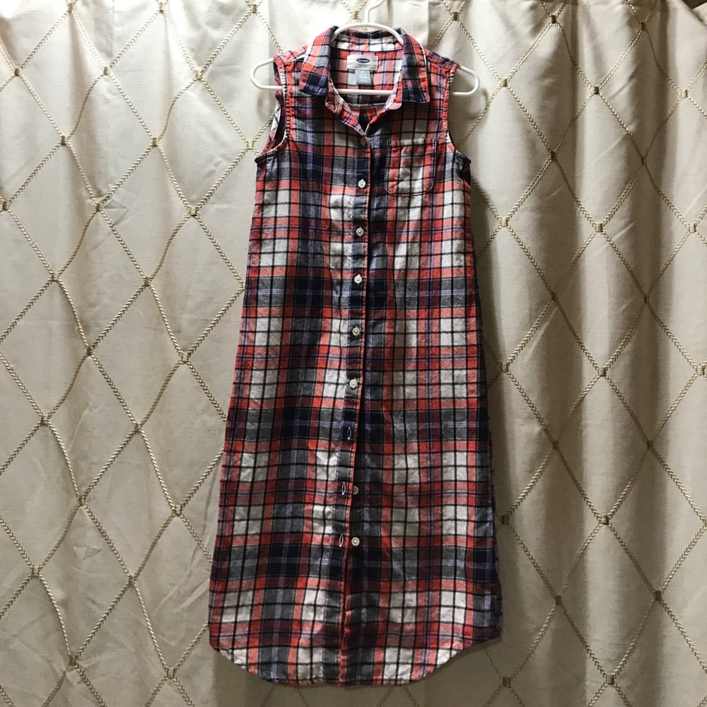 NWOT plaid sleeveless girls dress