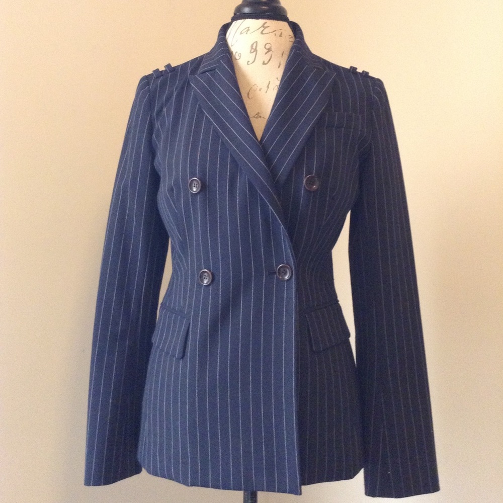 Body by Victoria navy pin stripe jacket