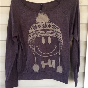 "Hi, Bye" Love Culture Brown Sweater