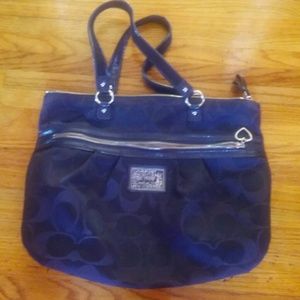 Coach Poppy Navy blue handbag