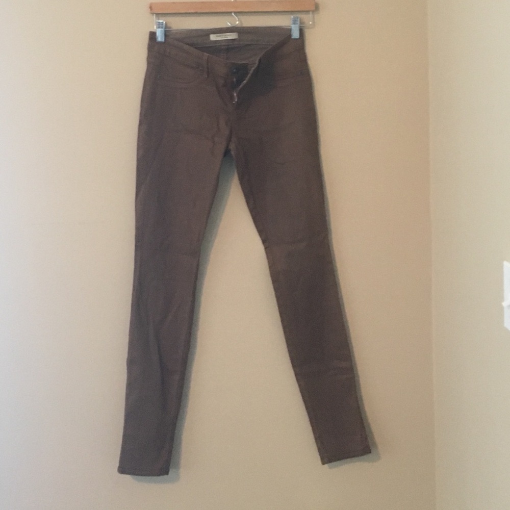 Rich & Skinny coated Legacy tan jeans size 25