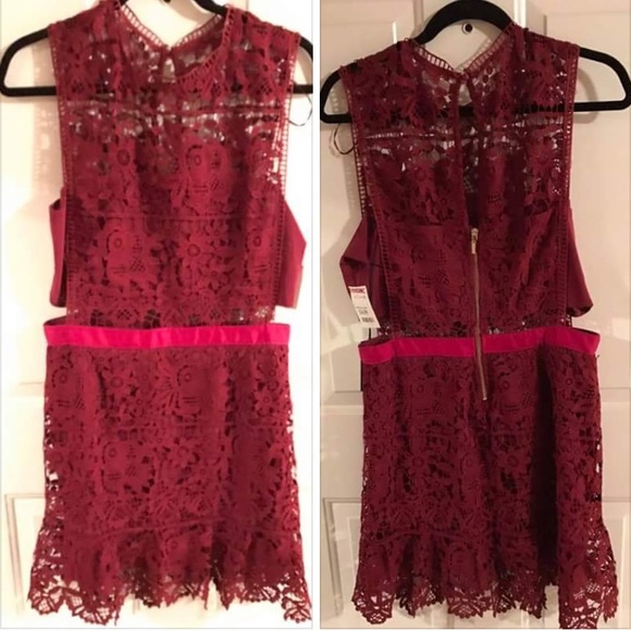 Romeo & Juliet Couture Dresses & Skirts - Berry Lace Cutout Dress