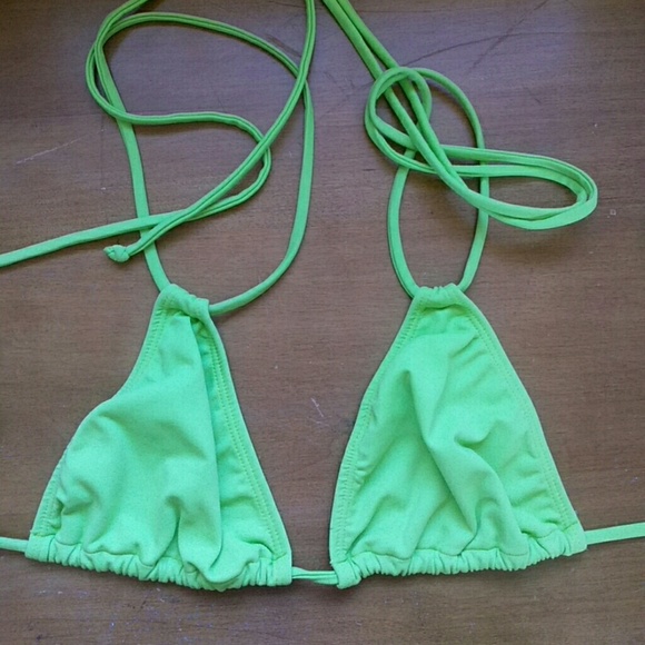 San Lorenzo green double string triangle top - Picture 2 of 3