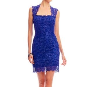 Nicole Miler Stretch Lace Cutout Back Dress