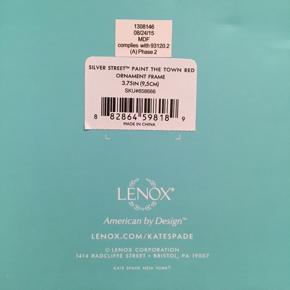 NEW Kate Spade 'Paint the Town Red' Ornament Frame - Picture 4 of 4