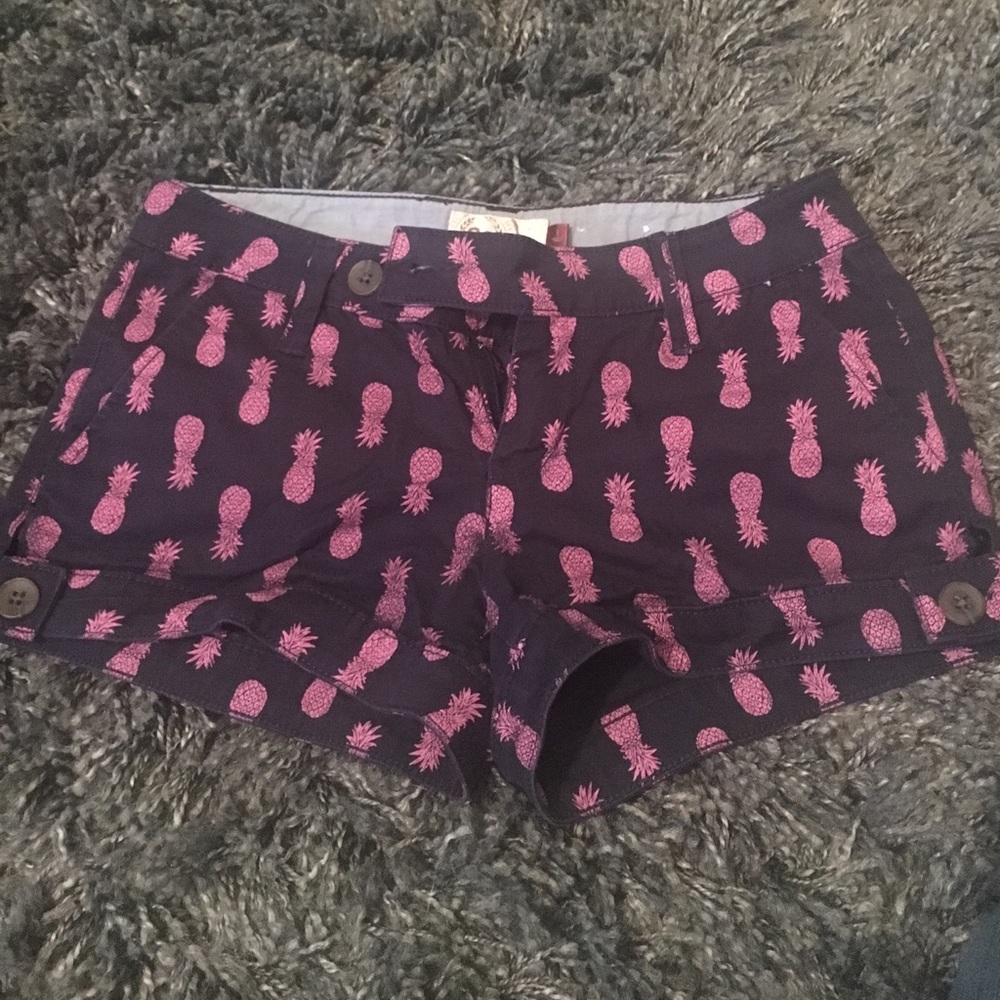 Pineapple Printed Khaki Shorts