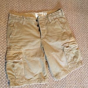 Men Abercrombie & Fitch 32w khaki cargo shorts