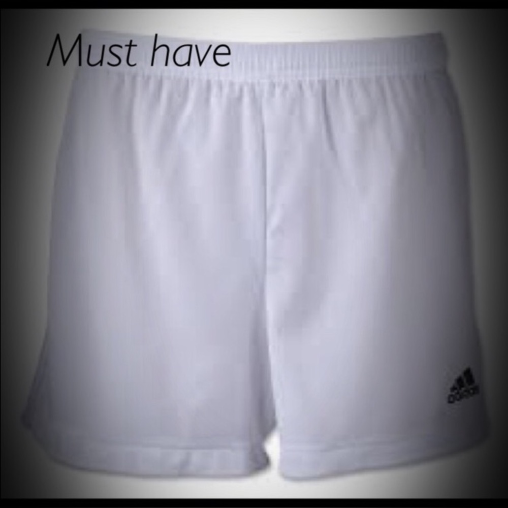 White adidas shorts