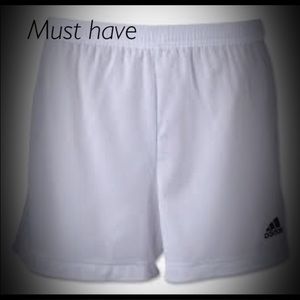 White adidas shorts