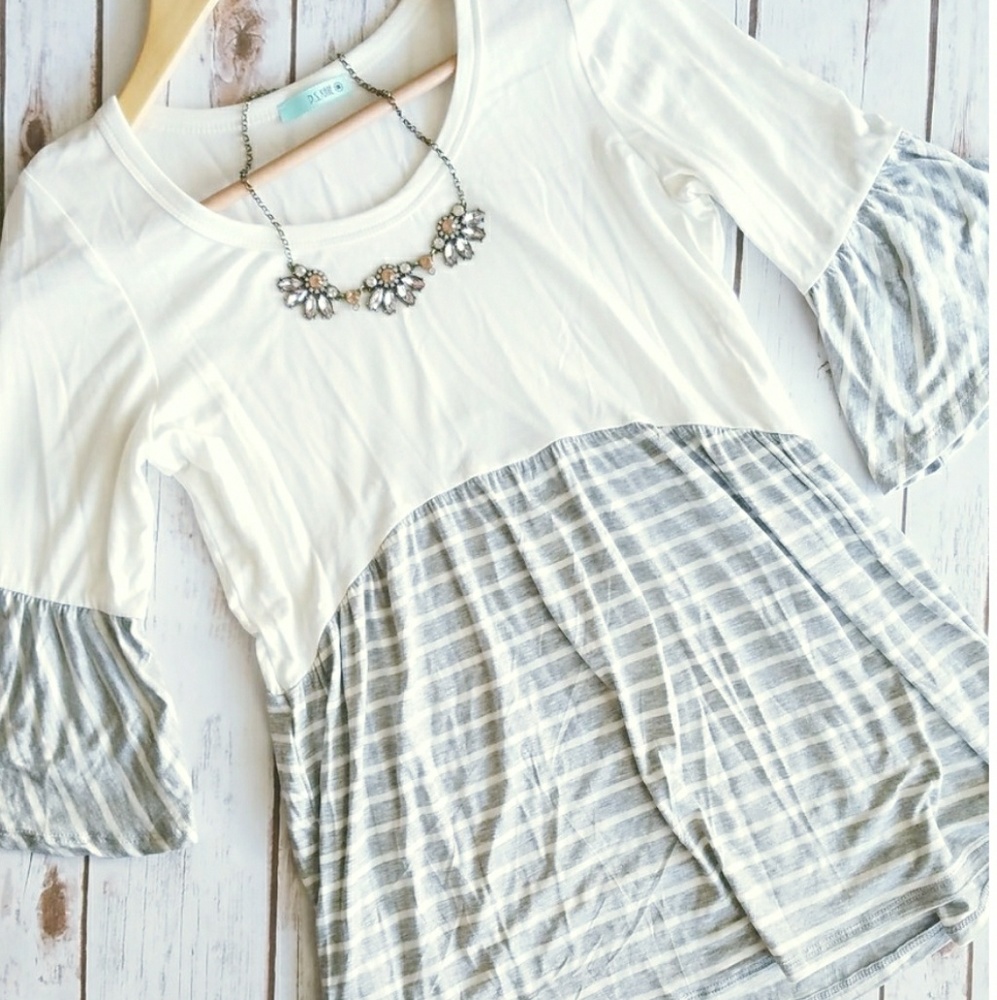 NEW ARRIVAL - Stripped Babydoll Top