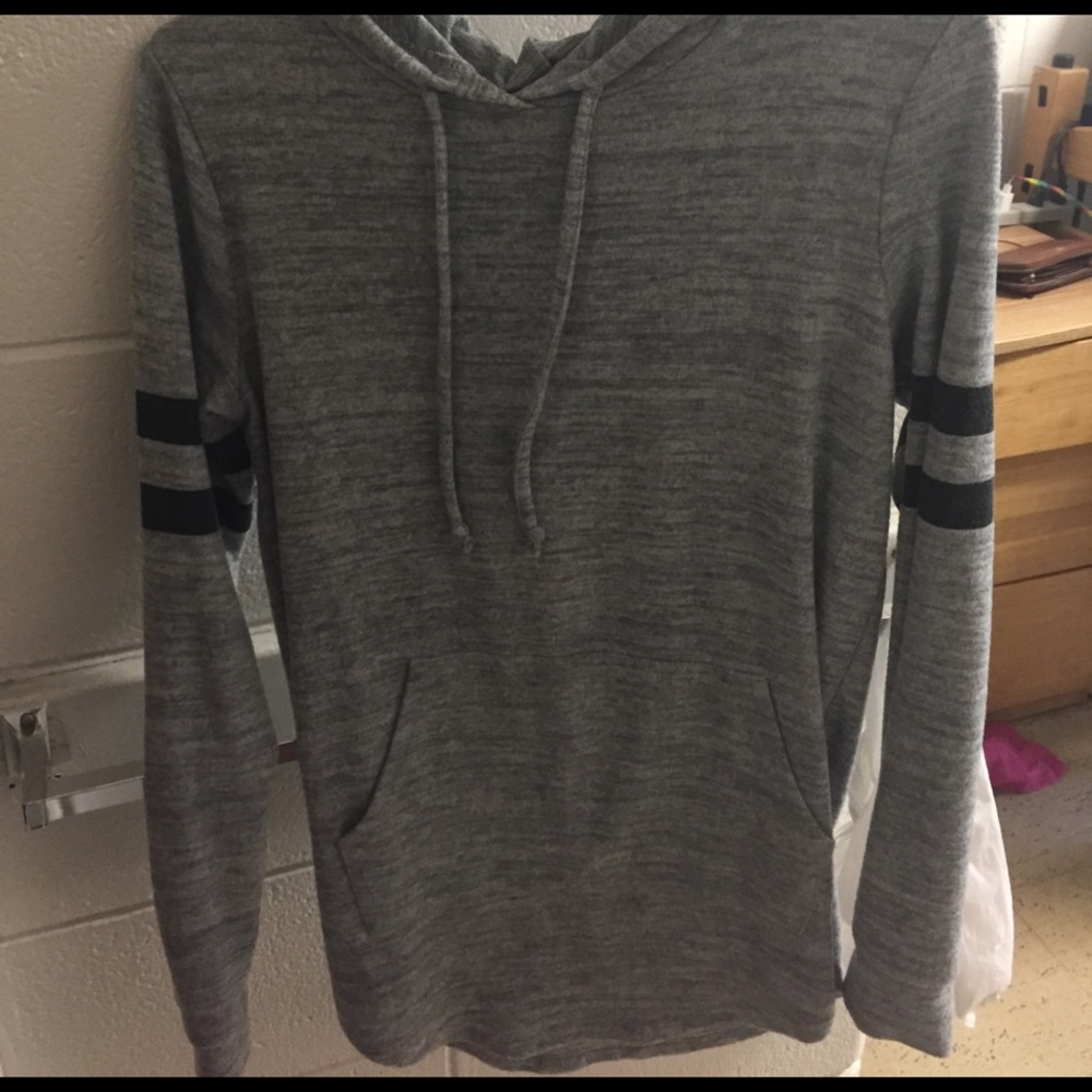 Gray sweatshirt hoody