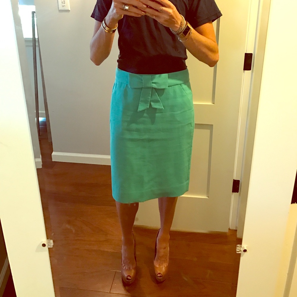 J. Crew bow front skirt
