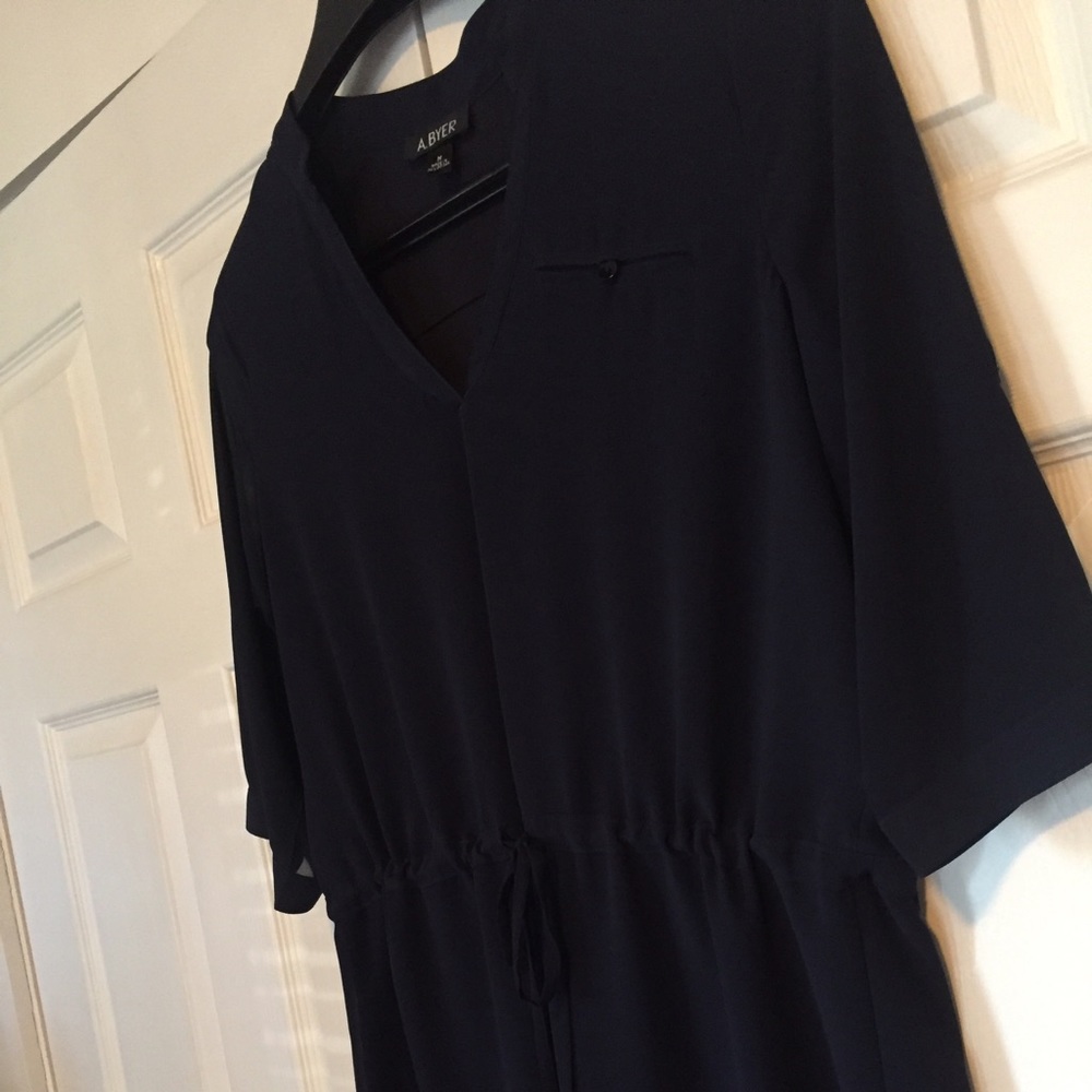 Navy long sleeve dress. Dry cleaned.
