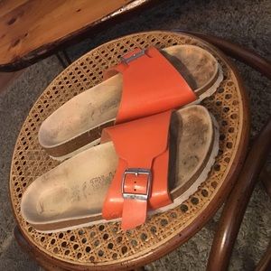 Orange Birkenstock Sandals