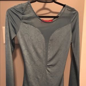 Thin Sheer Center Snake Skin Bodysuit