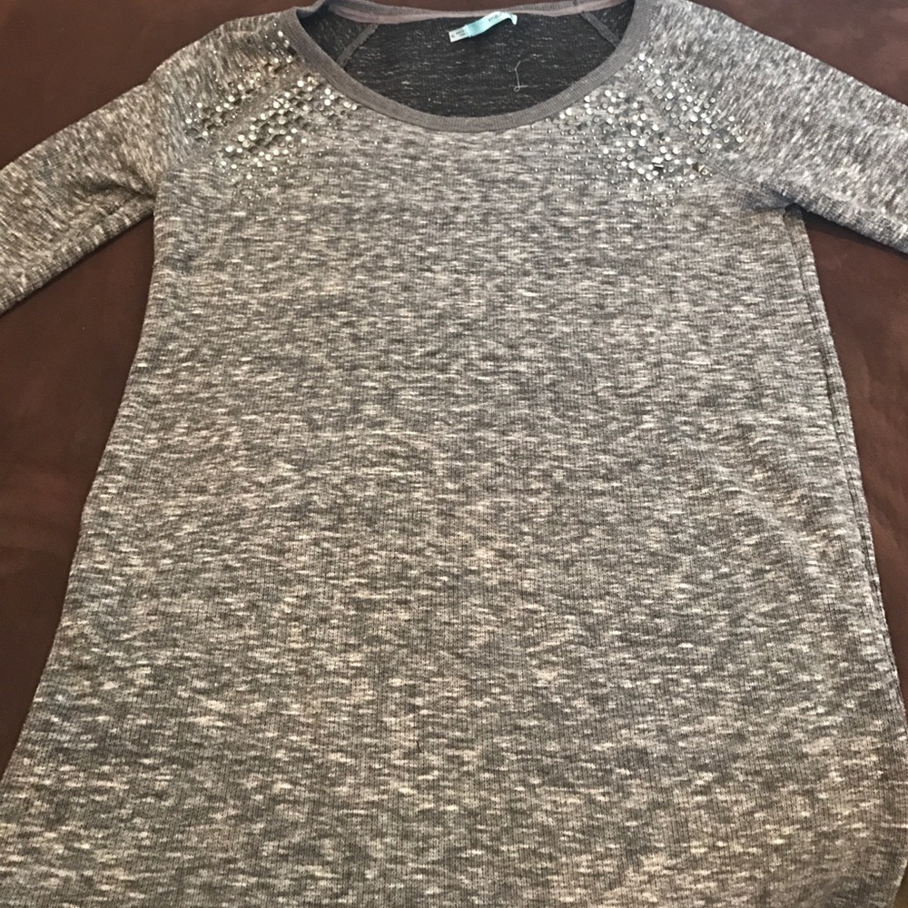 Grey embellished XL Maurice's long sleeve/sweater