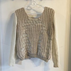 Anthropologie sweater with slight gold accents
