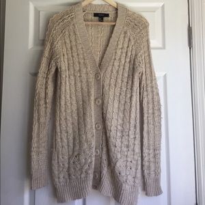 Cotton baige long sweater