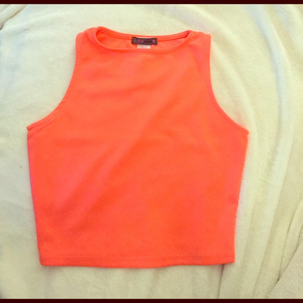 Orange crop top size Medium- lightly worn