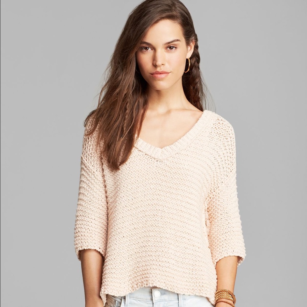 Free People Blush Pink Sweater