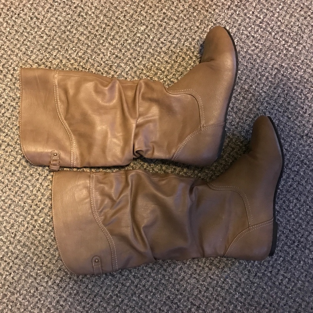 Tall brown boots