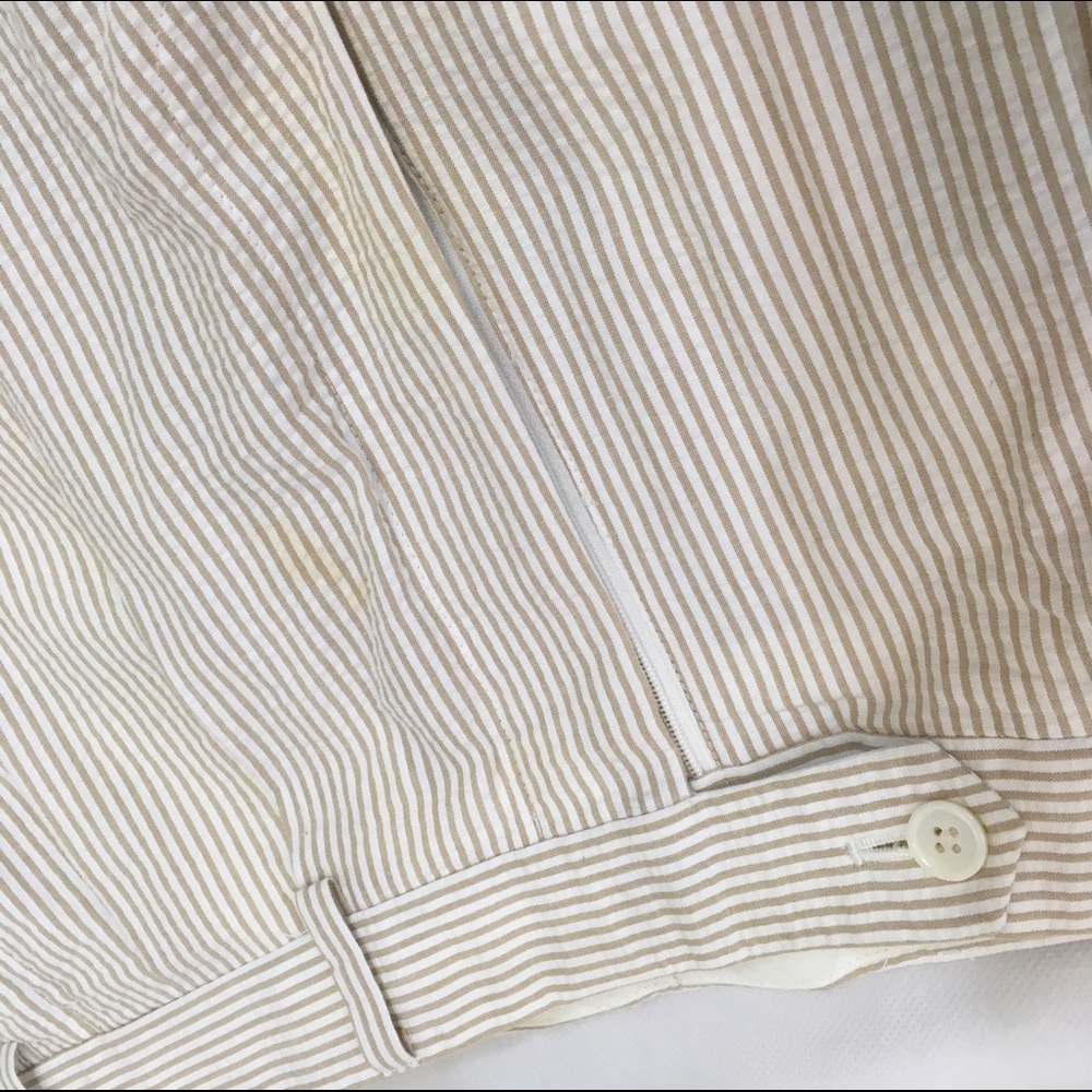Worn Brooks Brothers seersucker pants
