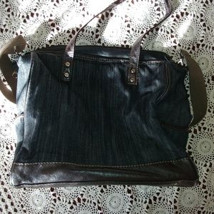 Denim messenger bag