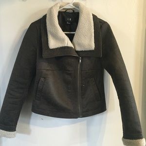 Brown faux wool jacket
