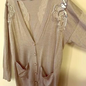 French Connection Cardigan with Sequin Detail