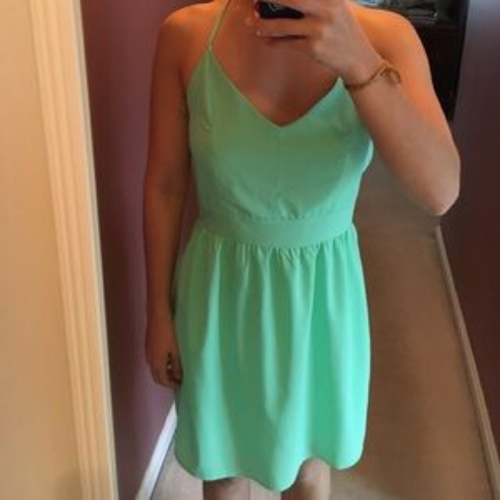 Mint green Tobi crisscross dress