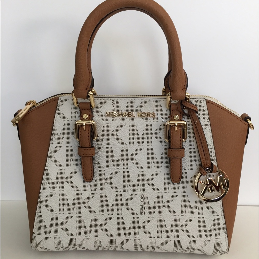 MICHAEL Michael Kors Ciara Monogram Med Messenger - Picture 1 of 6