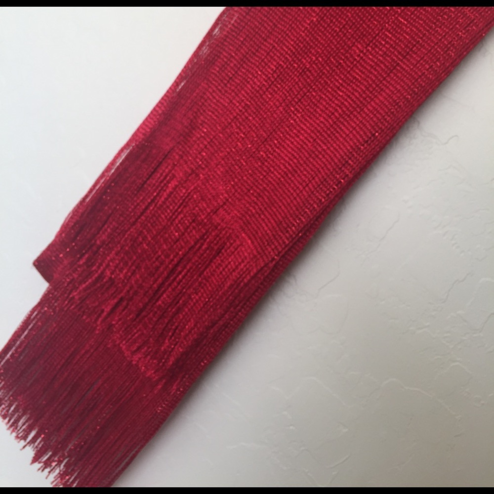 Red and black long light scarves price is for both