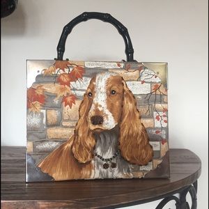 Cigar box purse Bassett hound