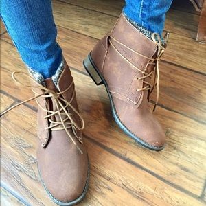 Brown Suede Ankle Boots