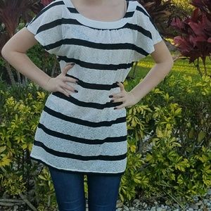 Black and white striped shirt