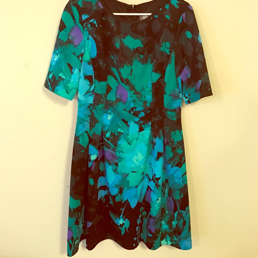 Vince Camuto Floral Watercolor Dress