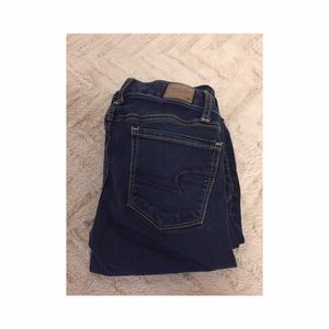 00 L American Eagle skinny stretch dark blue jean