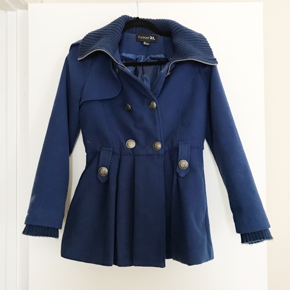 Forever 21 Navy Jacket - Picture 1 of 2