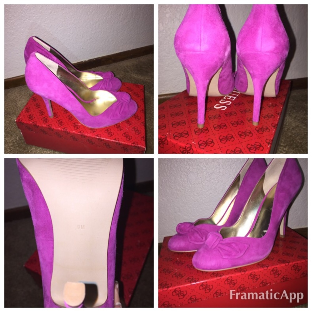 Suede Guess heels 9 never worn