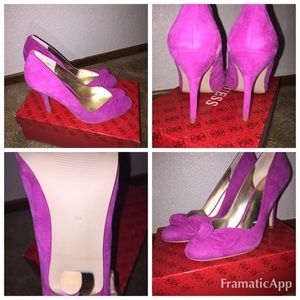 Suede Guess heels 9 never worn