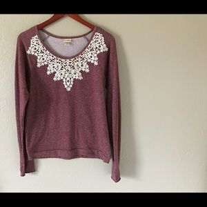 Daytrip for BKE Lace with Studs Sweatshirt • Sz: L