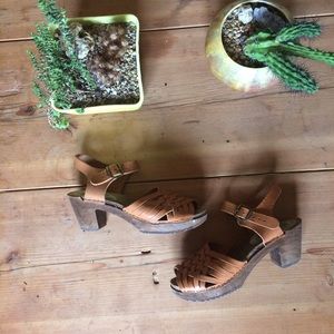 Light Brown Swedish Hasbeen Style Sandals 39 8 8.5