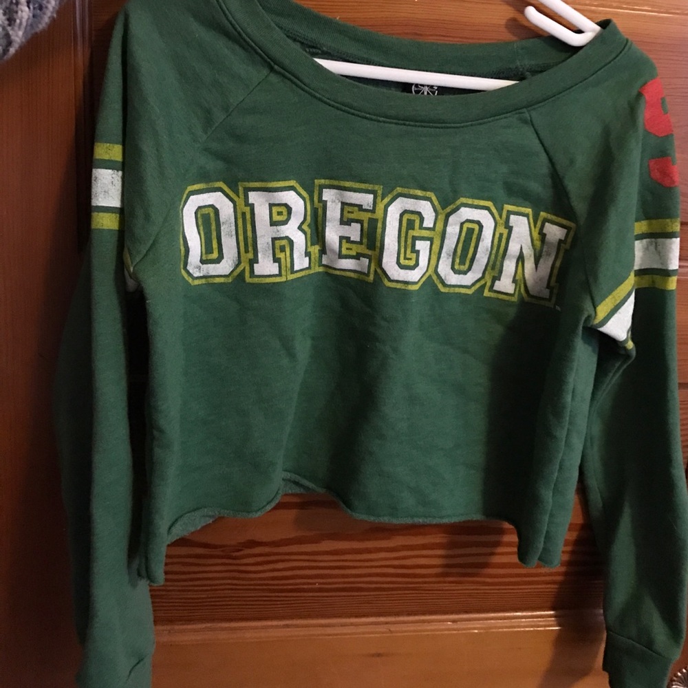 University of Oregon cropped sweatshirt