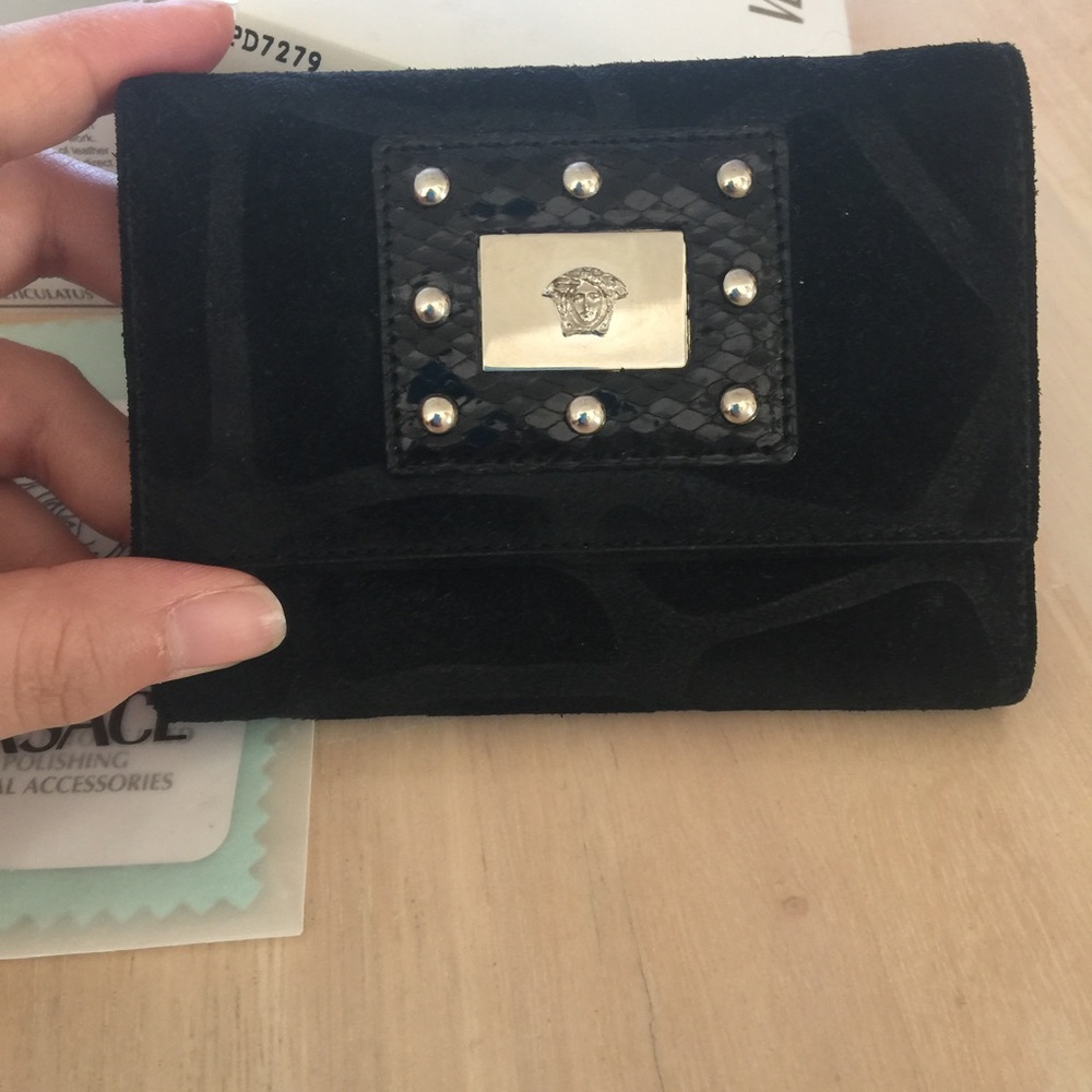 Gianni Versace Medusa head reticulated python leather wallet (super rare!)