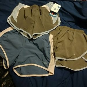 Women's running shorts by Nike, Brooks, Saucony