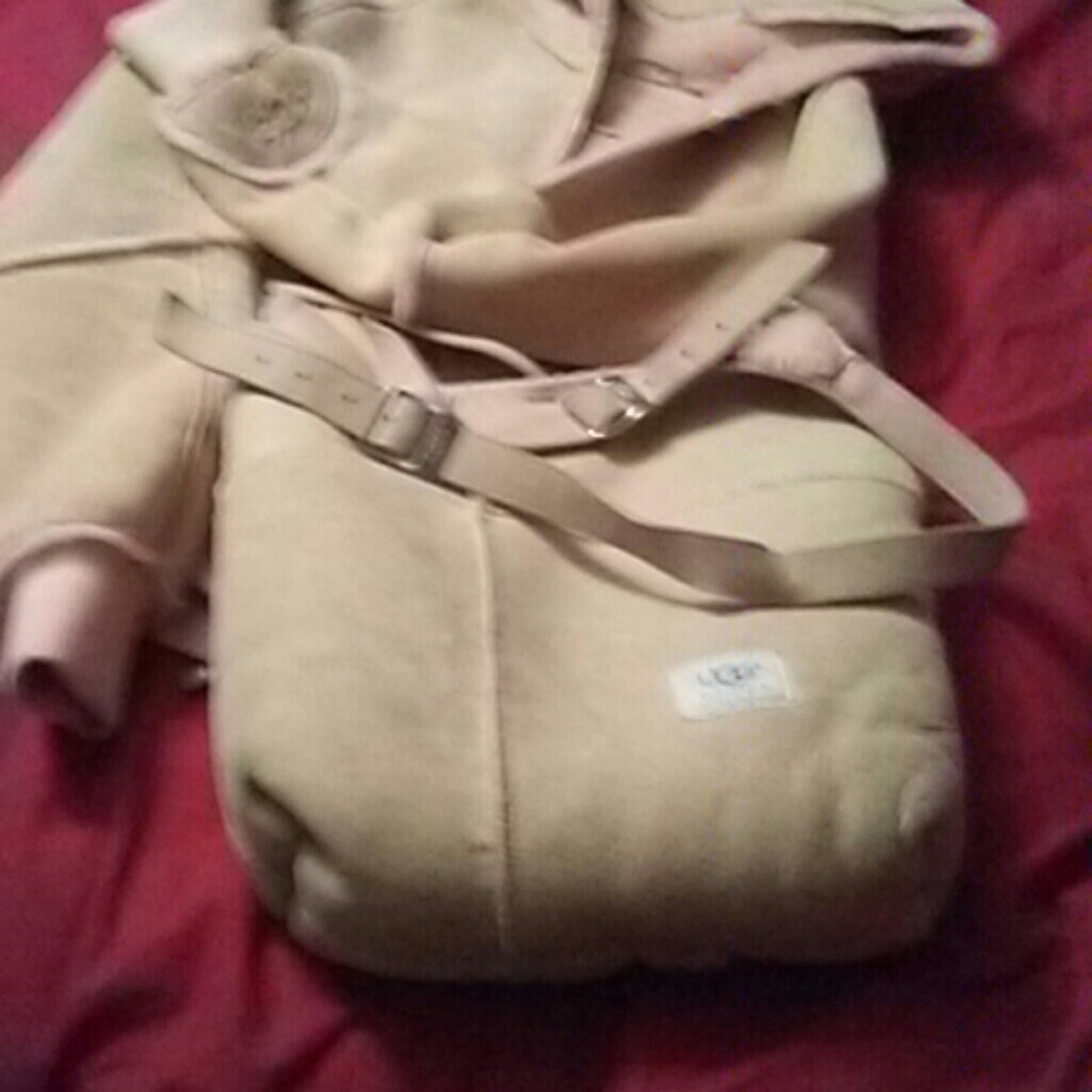 UGG Authentic suede purse cream color