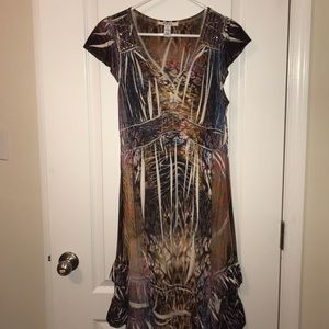 Style & Co brown and tan dress.