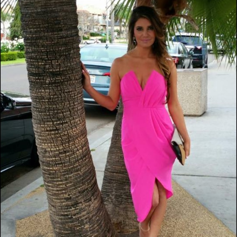 L'atiste strapless midi dress