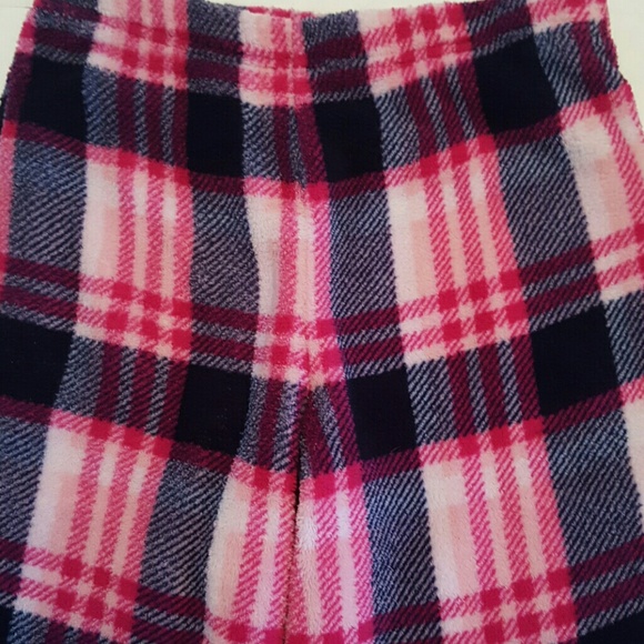 Soft Pink & Blue Plaid Lounge Pants - Picture 2 of 4