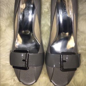 NEW! Michael Kors Grey Peep Toe Heels